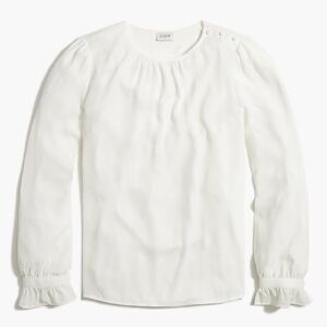 J Crew Button-neck top with ruffles
Item BD267